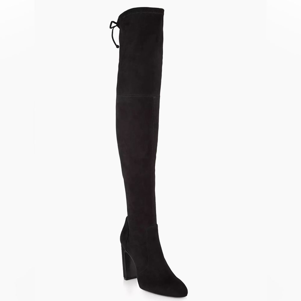 Stuart Weitzmen Black Vidaland 100MM Suede Over-the-Knee Boots